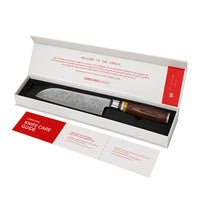 Damast Santoku Micarta Jewels knife 18 cm