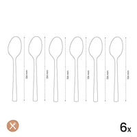 Amefa - Felicity 6 Koffielepels - Champagne Koffielepels Amefa