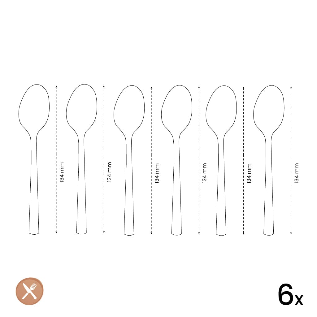 Amefa - Felicity 6 Koffielepels - Rose Champagne Koffielepels Amefa