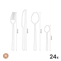 Amefa - Ventura 24-delige Bestekset - Zilver Bestekset Amefa