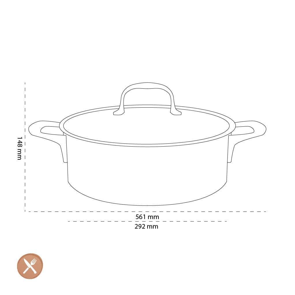 Demeyere - Atlantis 7 Lage sauteuse met deksel 28 cm Hapjespan Demeyere