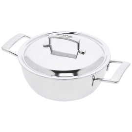 Demeyere - Silver 7 Conical stew pan 28 cm with lid Demeyere - Silver 7 Conische sudderpan 28 cm met dubbelwandig deksel Braadpan Demeyere