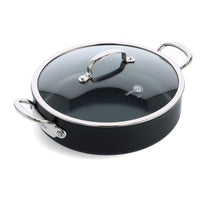GreenPan - Barcelona Pro XL 6-delige Pannenset 18/24/28/30 cm - steelpan met deksel + 2 koekenpannen + stoofpan met deksel Pannenset GreenPan