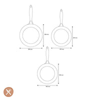 GreenPan - Geneva 3-delige Koekenpannenset 18/24/28 cm Pannenset GreenPan
