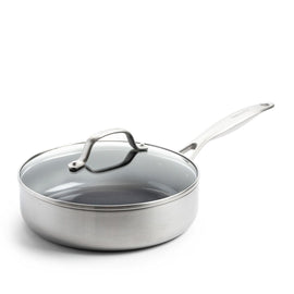 Green Pan - Geneva Stew pan with ceramic non-stick coating with lid 24cm GreenPan - Geneva Stoofpan met keramische antiaanbaklaag met deksel 24cm Hapjespan GreenPan