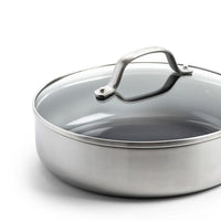 GreenPan - Geneva Stoofpan met keramische antiaanbaklaag met deksel 24cm Hapjespan GreenPan