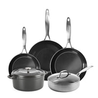 GreenPan - Geneva XL 6-delige Pannenset 18/24/24/28/28 cm - 2 koekenpannen + stoofpan met deksel + wokpan + braadpan Pannenset GreenPan