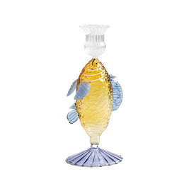 &Klevering - Candlestick fish yellow &Klevering - Kandelaar vis geel Kandelaar &Klevering