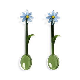 &Klevering - Spoon flora blue set of 2 &Klevering - Lepel flora blauw set van 2 Lepels &Klevering