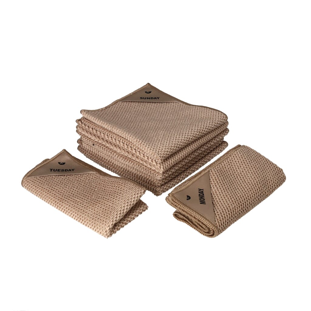 Klud - Microvezel Vaatdoekjes Wafel, 7 stuks Latte Vaatdoekjes Klud