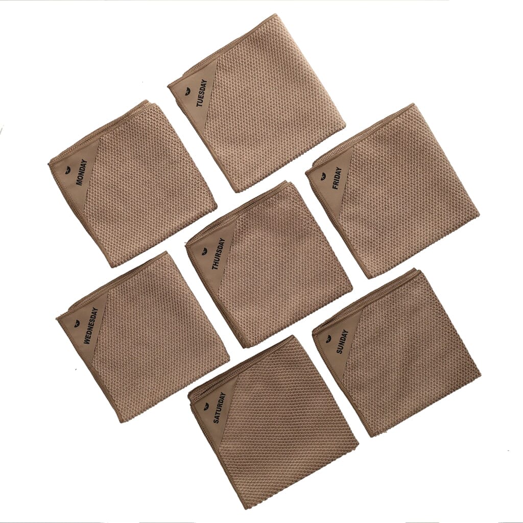 Klud - Microvezel Vaatdoekjes Wafel, 7 stuks Latte Vaatdoekjes Klud