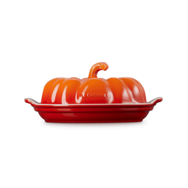 Le Creuset - Butter Dish Pumpkin Orange-Red Le Creuset - Botervloot Pompoen Oranjerood Le Creuset