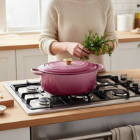 Le Creuset - Braadpan Ovaal in Geëmailleerd Gietijzer - Berry - 31 cm Braadpan Le Creuset