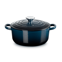 Poêle ronde Le Creuset en fonte émaillée - Nuit - 24 cm