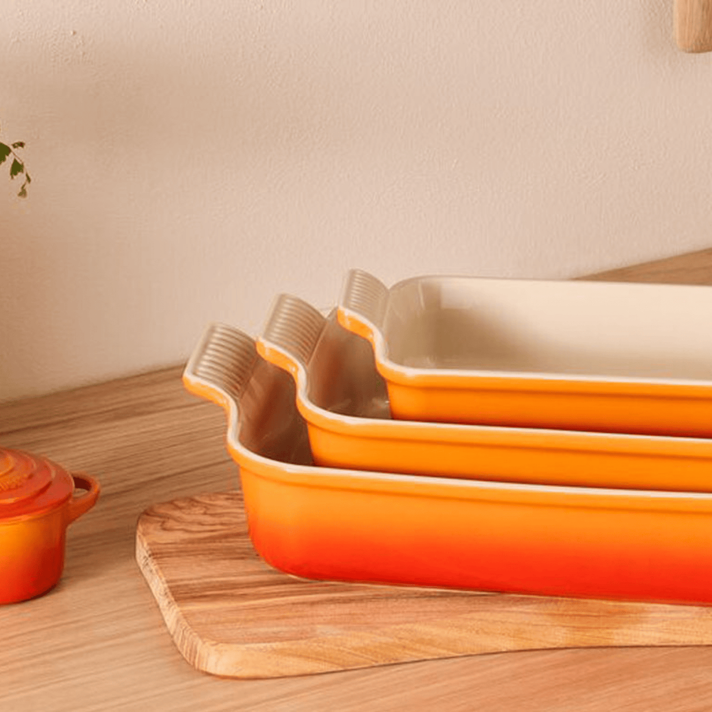 Le Creuset - Heritage Ovenschaal rechthoekig Oranjerood 19 x 14 cm Ovenschaal Le Creuset