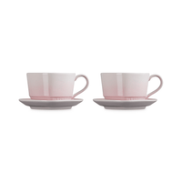 Le Creuset - Ensemble de 2 tasses en forme de cœur Rose coquillage Le Creuset