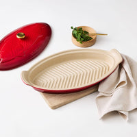 Le Creuset - Ovenschaal Vis 'Kersenrood' Ovenschaal Le Creuset