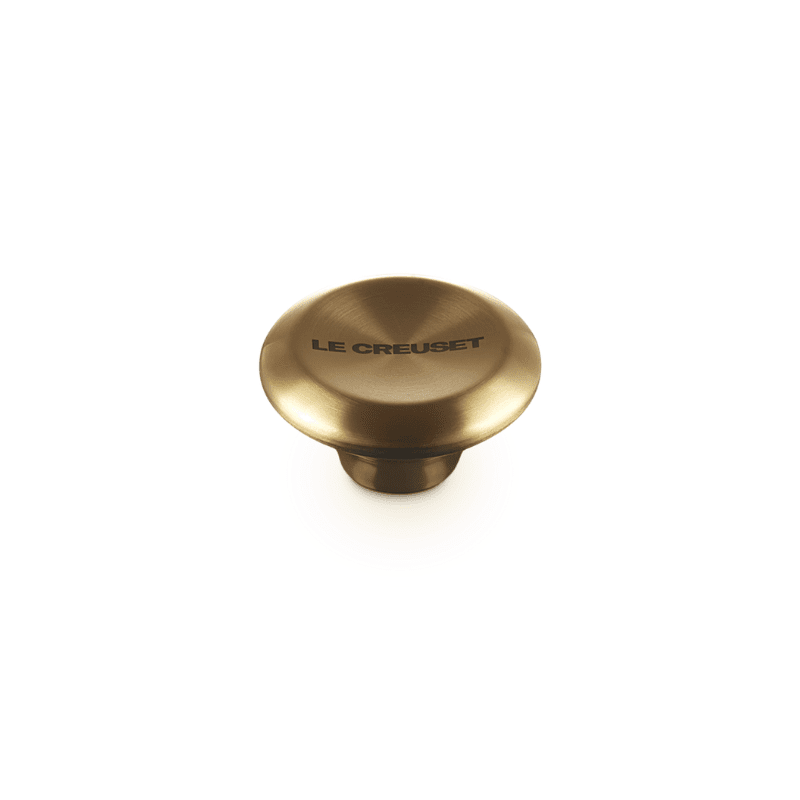 Bouton Le Creuset en acier inoxydable - Rond - Doré - 5 cm