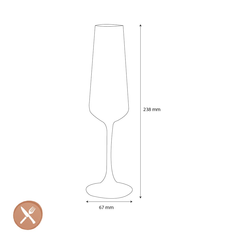 Leonardo - PALADINO Champagne Glazen 220 ml - 6 stuks Champagne glazen Leonardo