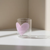Lepelclub - Glas Hart - Roze Drinkglazen LepelClub