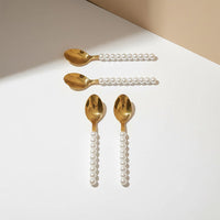 Lepelclub - Koffielepels - Parel - Set Van 4 LepelClub