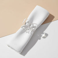 Lepelclub - Ronds de serviette nœud - Transparent - Lot de 4 LepelClub