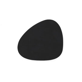 Lind DNA - Glass Mat Curve Nupo Black Lind DNA - Onderzetter Curve Nupo Zwart Placemat Lind DNA