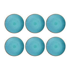 Medard de Noblat - Feeling Turquoise Dessert Plate 21 cm (set of 6) Medard de Noblat - Feeling Turquoise Dessertbord 21 cm (set van 6) Dessertborden Medard de Noblat