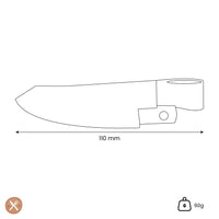 Messermeister - 11 cm lange leren schede voor het Overland koksmes Messen holster Messermeister