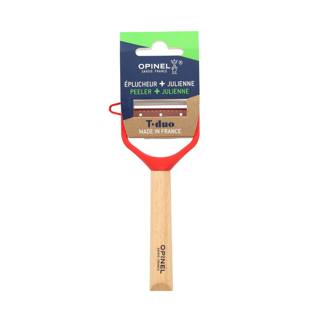 Opinel - Dunschiller, T-Duo Wood, rood, doos Opinel