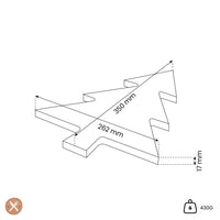 Oval - Puur Hout | Beuken Kerstboom plank 35 cm Oval Kitchenware