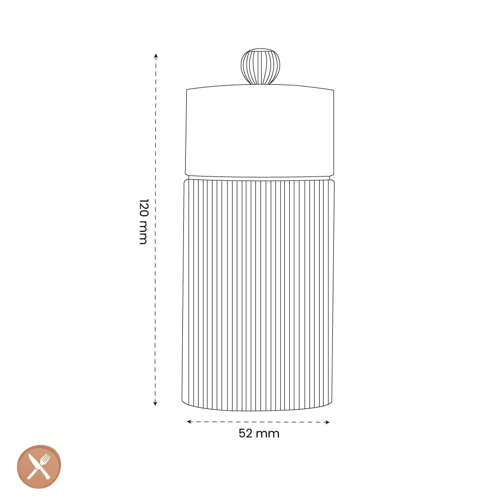 Peugeot - Line Peper- en Zoutmolen set 12 cm Carbon en Aluminium Peper- en Zoutmolen set Peugeot