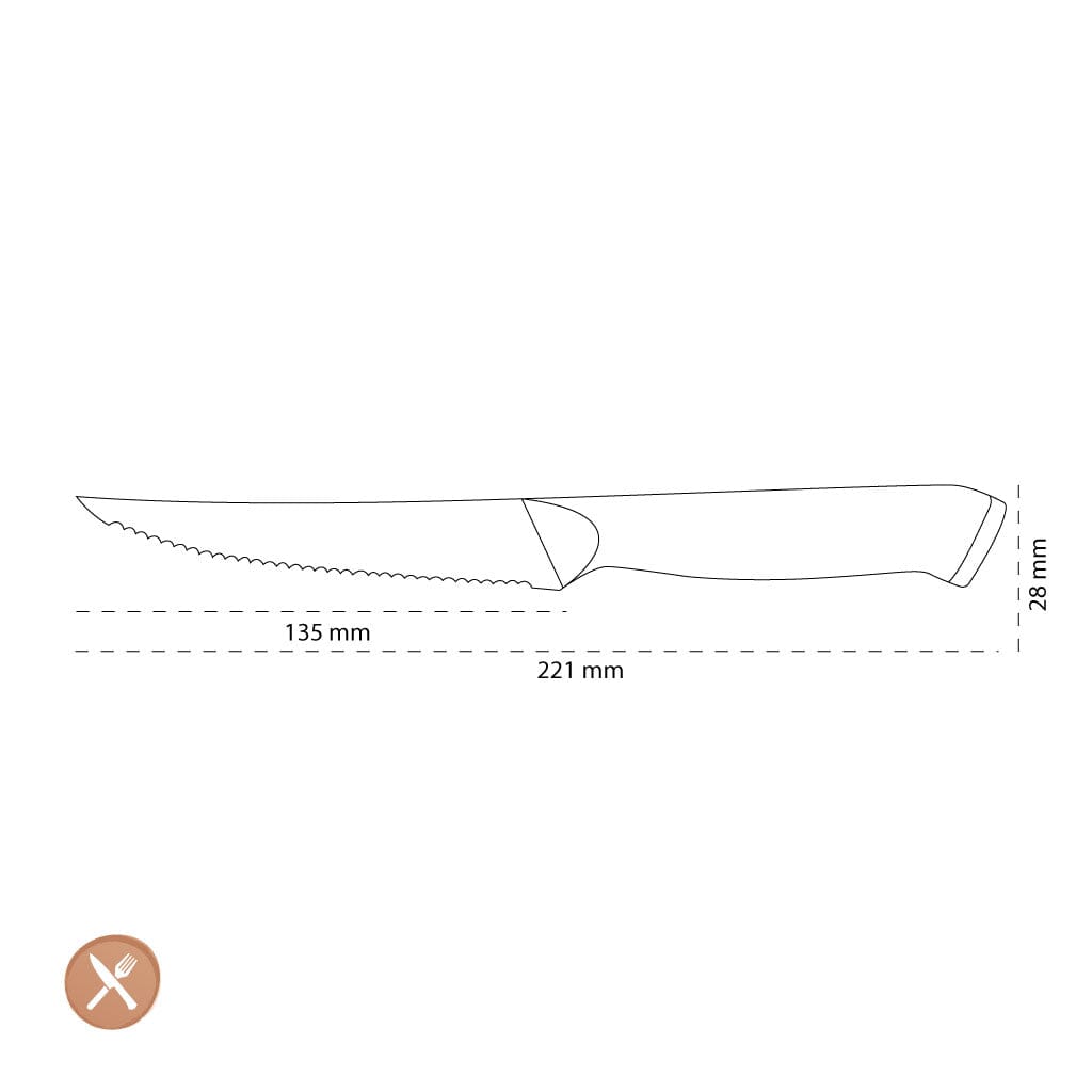 Shinrai Japan - Eclipse Series Damascus Steakmes 13 cm Steakmes Shinrai Japan