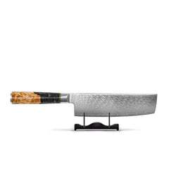Shinrai Knives - Epoxy Onyx Damascus Nakiri knife 18 cm Shinrai Knives - Epoxy Onyx Damascus Nakiri mes 18 cm Nakirimes Shinrai Knives