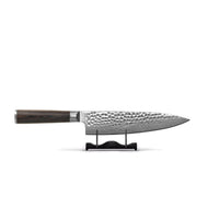 Shinrai Knives - Ensemble de 4 couteaux en damas martelé BR - Couteau de chef + Nakiri + Santoku + Couteau à pain