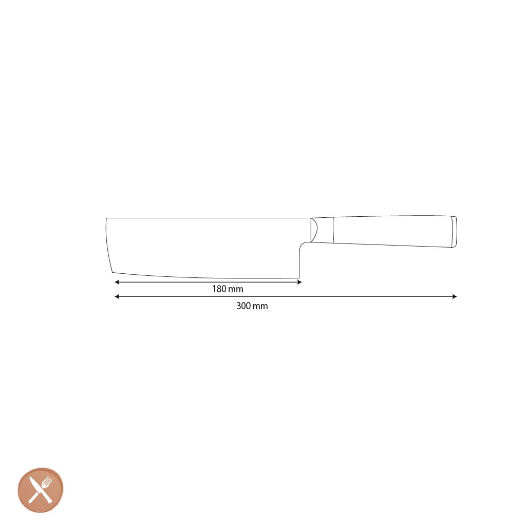 Shinrai Knives - Hammered Damast BR Nakiri mes 18 cm Nakirimes Shinrai Knives