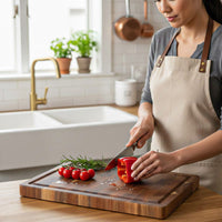 Planche à découper de luxe en bois d'acacia Shinrai Knives - Bois de bout - 35 × 25 × 2,5 cm