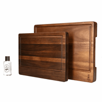 Shinrai Knives - Luxe Snijplank Acaciahout Type 1 - Bundel Houten snijplank Shinrai Knives