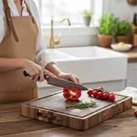 Shinrai Knives - Luxe Snijplank Walnotenhout - Kopshout - 40 x 30 x 4.5 cm Houten snijplank Shinrai Knives