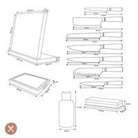 Shinrai Knives - Micarta Jewels Mega Bundel - All you need Messenset met blok, snijplank en slijpsteen Shinrai Knives