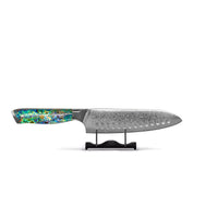 Shinrai Knives - Parelmoer Jewels 5-delige Messenset + Messenblok Stans Messenset met blok Shinrai Knives