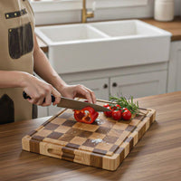 Planche à découper Shinrai Knives - Bois d'acacia - Bois de bout - 40 x 30 x 4,5 cm