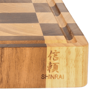 Planche à découper Shinrai Knives - Bois d'acacia - Bois de bout - 40 x 30 x 4,5 cm