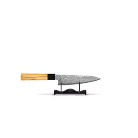 Shinrai Japon - Couteau d'office Takumi Kaza Damas 9 cm Shinrai Knives - Takumi Kaza 2-delige Damascus Messenset - Santoku + Schilmes Messenset Shinrai Knives
