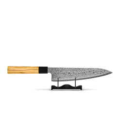 Shinrai Knives - Takumi Kaza Damascus Chef's Knife 20 cm Shinrai Knives - Takumi Kaza 4-delige Damascus Messenset - Koksmes + Broodmes + Nakiri + Schilmes Messenset Shinrai Knives
