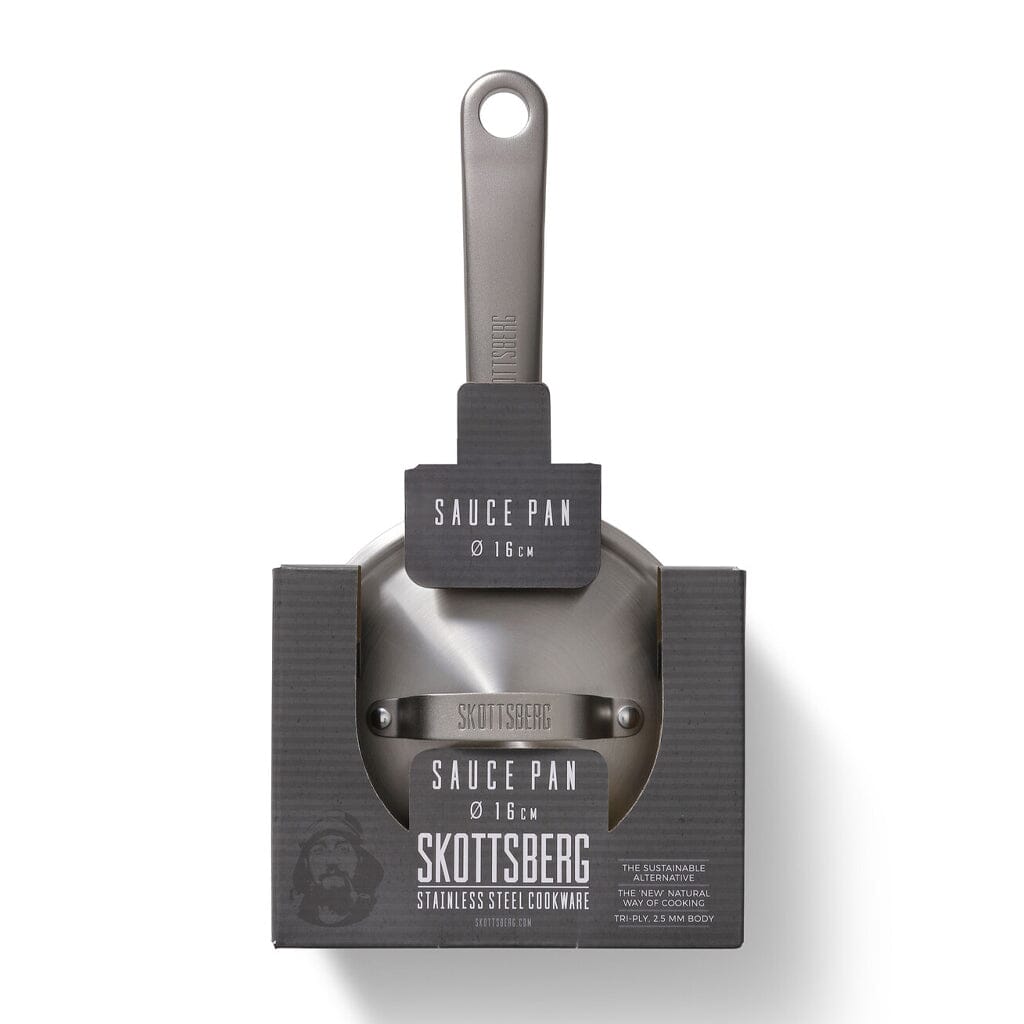 Skottsberg - Stainless Steel Steelpan 16 cm met deksel Steelpan Skottsberg