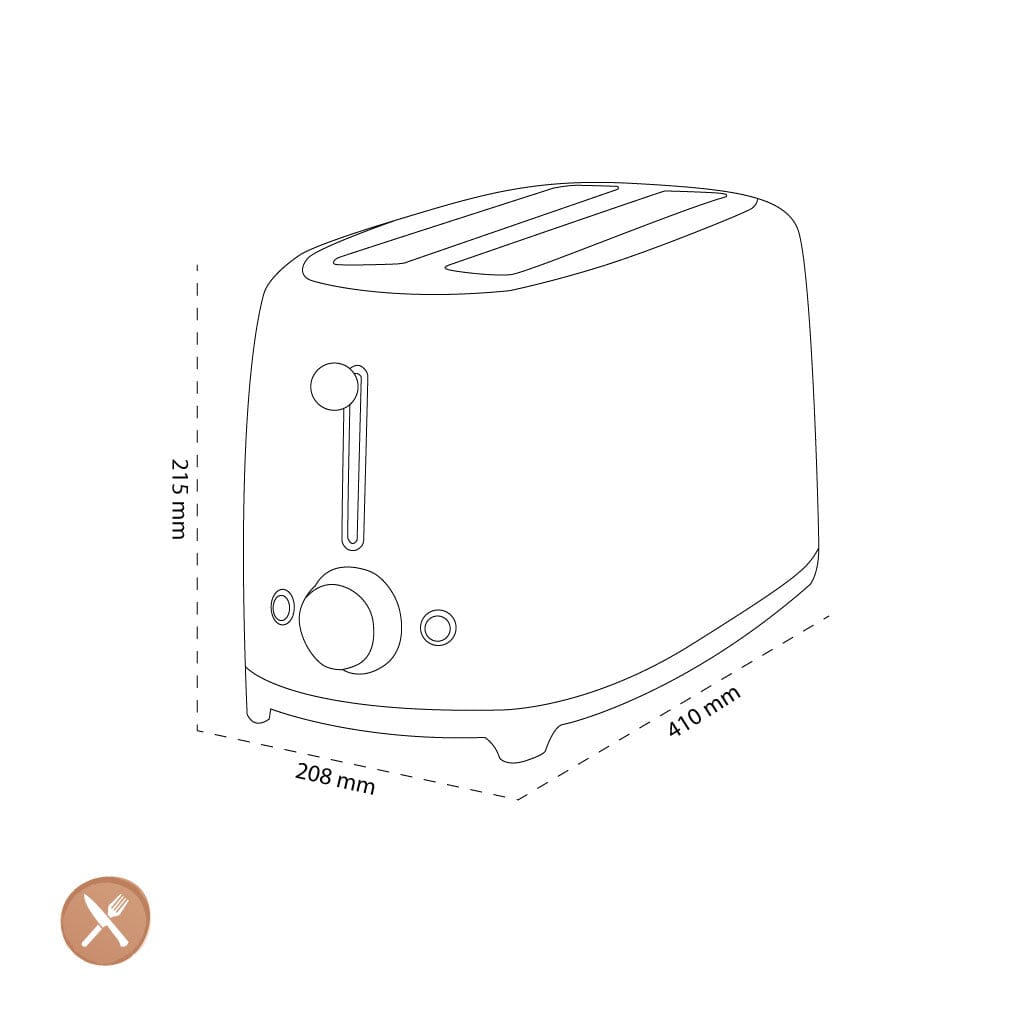 Smeg - Broodroosters | Rood | Jaren 50 | Toaster 2x4 Broodrooster Smeg