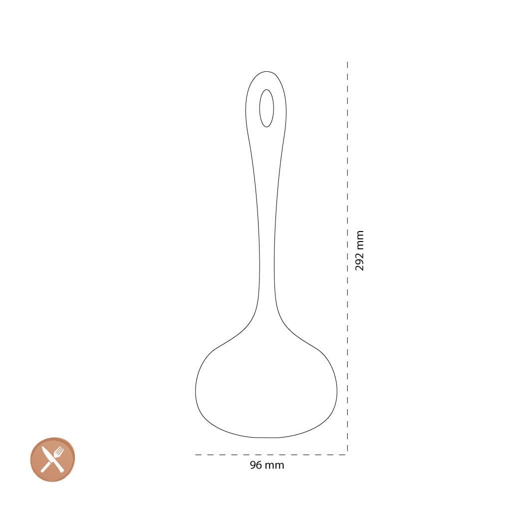 Tools2Cook - Siliconen Soep Lepel Black Pepper Soeplepel Tools2Cook