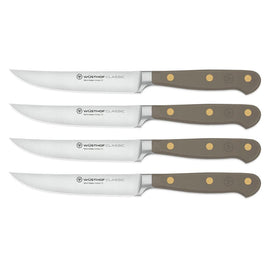 Wusthof - Classic Steak Knife Set 4-piece Velvet Oyster Wusthof - Classic Steakmessenset 4-delig Velvet Oyster Messenset Wusthof