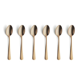 Amefa - Austin 6 Teaspoons - Matte Champagne Amefa - Austin 6 Theelepels - Mat Champagne Bestekset Amefa